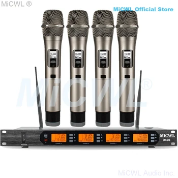 شراءسماعات رأس أصلية MiCWL D400 4 Dynaimic مع مايكروفونات لافالير بنظام 400 قناة UHF عالية الجودة