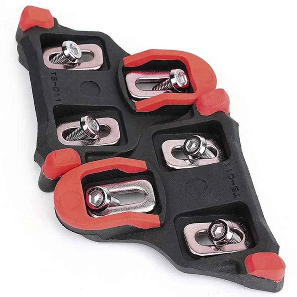 1pair Bicycle Self-locking Pedal Set Red Yellow Road Bike Pedal Cleats For Shimano SPD-SL SM-SH11 2pcs Bike Accessories BC0182 (2)