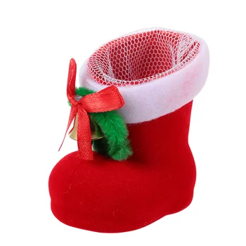 

12Pcs Bags Reusable Flocking Portable Adorable Gift Storage Bags Candy Holders for Christmas