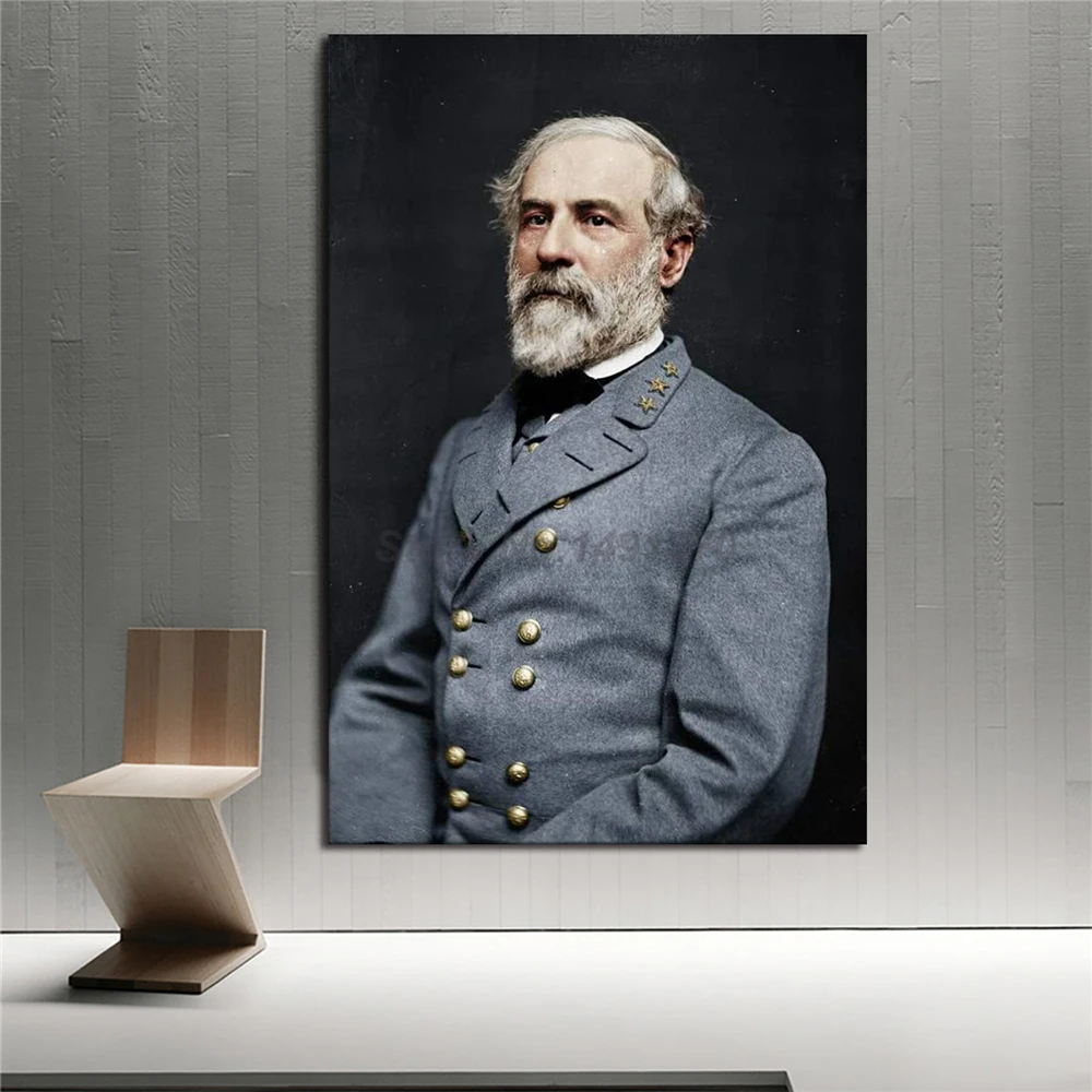 Robert E Lee Confederate Army General Posters Vintage Poster Art Canvas Print Wall Picture Modern Home Room Decor | Дом и сад