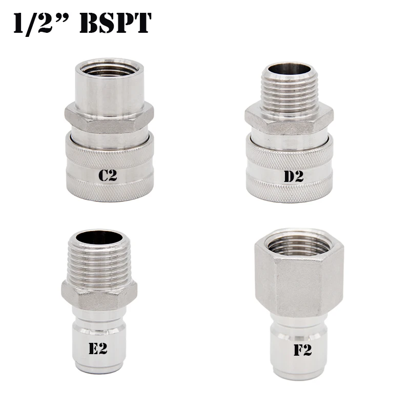 Stainless Steel 304 Quick Disconnect Fitting Set Homebrew Beer Quick Connector Stainless Steel 304 Quick Disconnect Fitting Set Homebrew Beer Quick Connector
