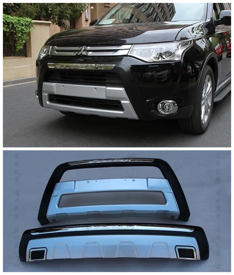 

ABS Car Front+ Rear Bumper Protector Cover Guard Skid Plate Fits For Mitsubishi Outlander 2013.2014.2015