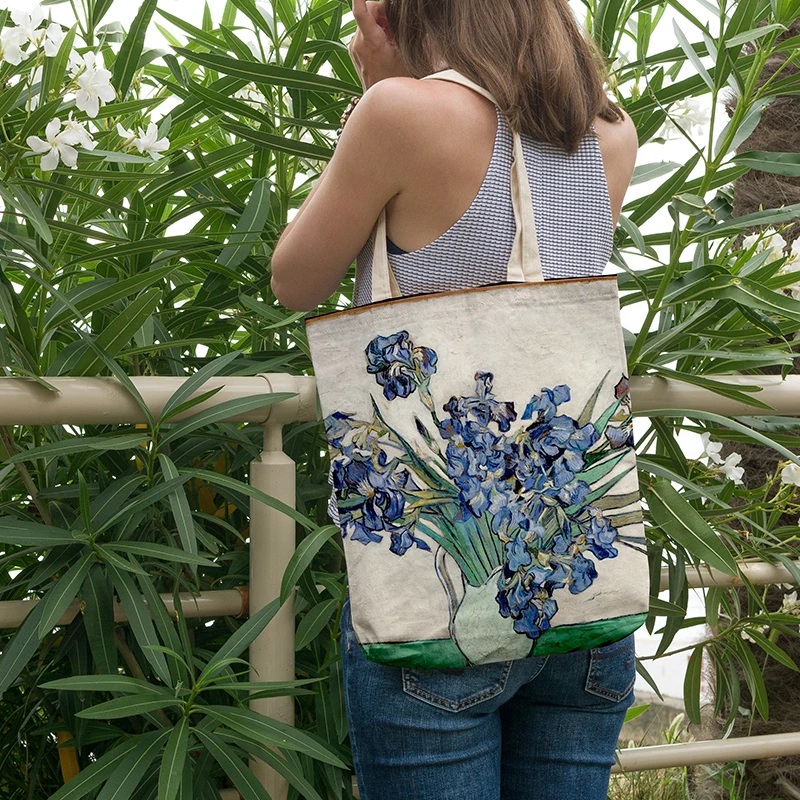 New Van Gogh Oil Painting Canvas Tote Bag Retro Art Fashion Travel Bag Women Leisure Eco Shopping High Quality Foldable Handbag New Van Gogh Oil Painting Canvas Tote Bag Retro Art Fashion Travel Bag Women Leisure Eco Shopping High Quality Foldable Handbag
