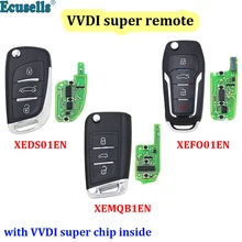 Xhorse xeds01en/xefo01en/xemqb1en vvdi super remoto com xt27 xt27a66 chip trabalho para vvdi2/vvdi mini ferramenta chave/ferramenta chave vvdi max