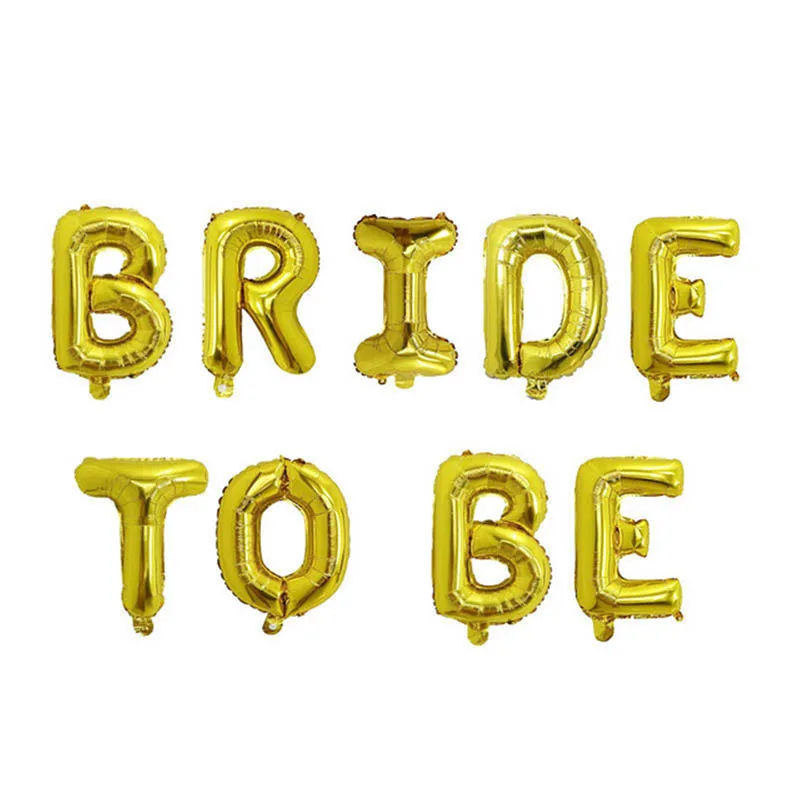 9 шт./лот, 16 дюймов, розовое золото, для невесты, висящие буквы, фольгированные шары, девичьи декорации на свадьбу, вечеринку принадлежности для вечеринки-девичника