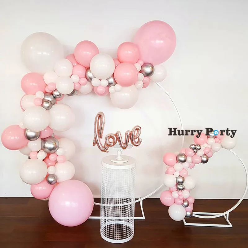 109 шт Макарон розовые белые воздушные шары-гирлянды арочный комплект для мальчиков и девочек на день рождения, свадьбу, день рождения, юбилей, вечеринка, украшение, воздушный шар