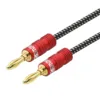 Hifi Braided Speaker Wire with Gold Plated Banana Plugs High Strand Count Pure Copper OFC Speaker Cable ► Photo 2/6