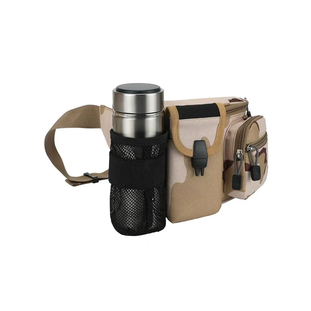 outdoor mountaineering bag mug waist bag  waterproof pockets Men's multi-function bag sports Messenger bag riding chest bag