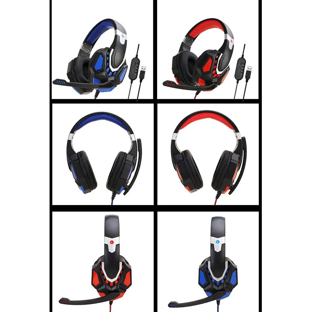 Headset over ear Wired Game Earphones Gaming Headphones Deep bass Stereo Casque with Microphone