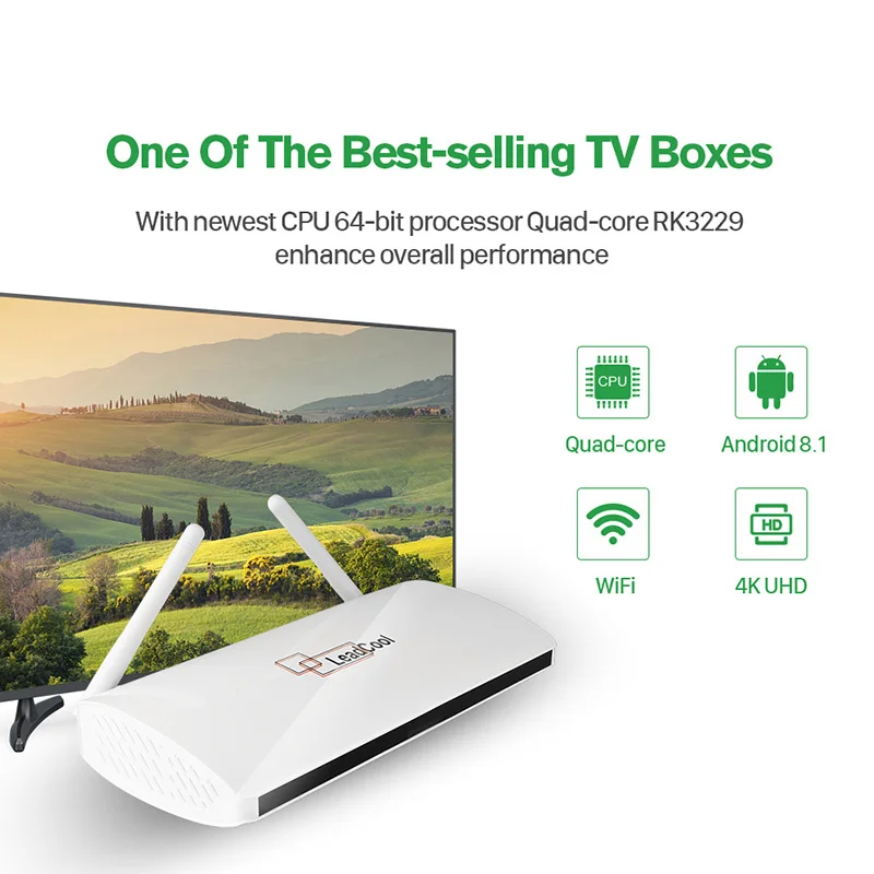  IPTV France QHDTV Iptv Subscription Germany Arabic Spain Italy French IPTV Leadcool Android 8.1 TV 