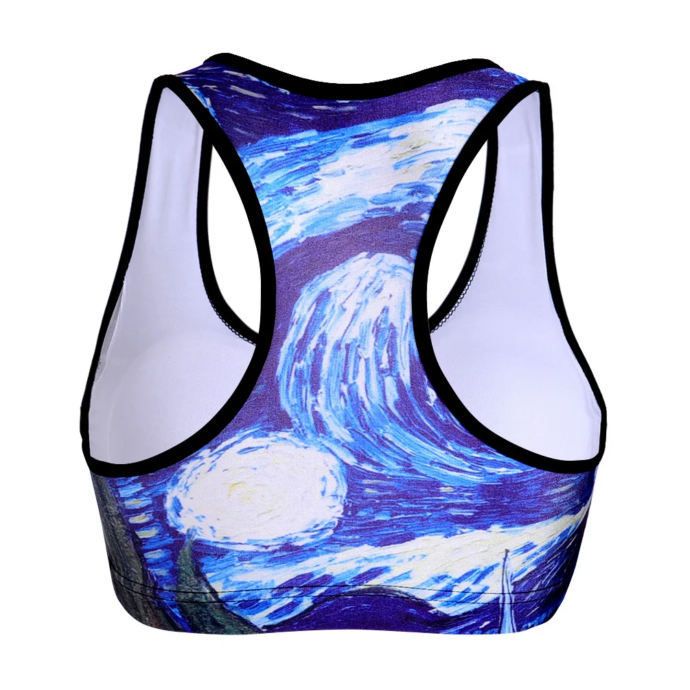 The famous pop-up painting Star Sky Ring-Free Bra vest vest shirts