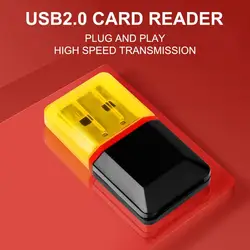 Lecteur de cartes mémoire, Plug and Play, haute vitesse, Portable, USB 2.0, adaptateur multifonctionnel pour le bureau 