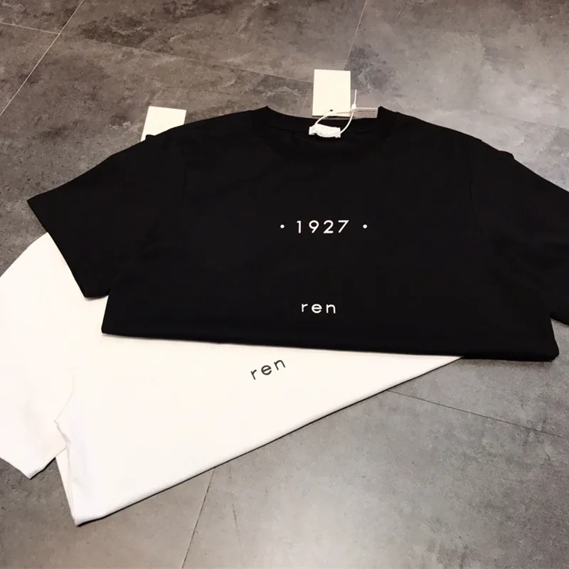 Весна лето 2020 Женская и мужская пара с трехмерным принтом букв Свободная