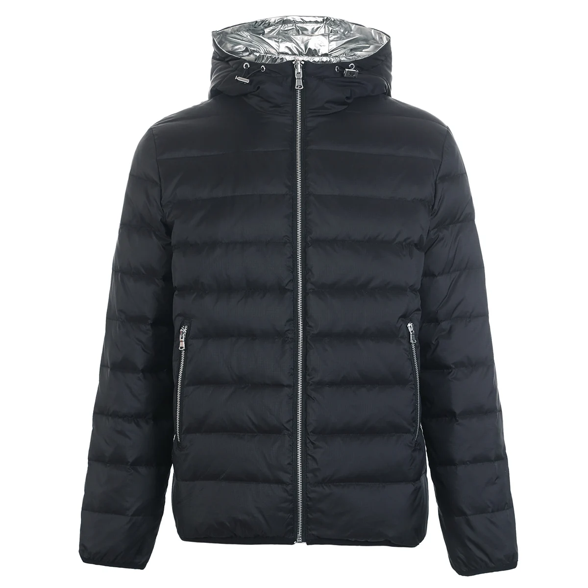 Отборная зимняя Двусторонняя одежда с капюшоном короткая пуховая куртка | 419112515