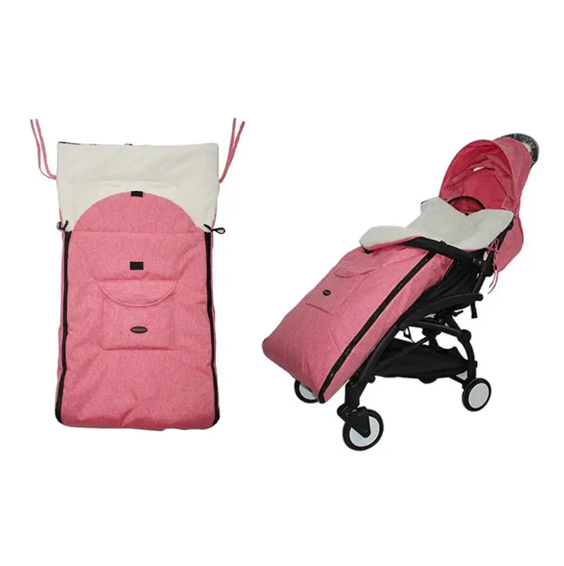 PK Baby Sleeping Bag Infant Winter Stroller Thick Warm Envelope Sleepsacks Footmuff E65D - Цвет: PK