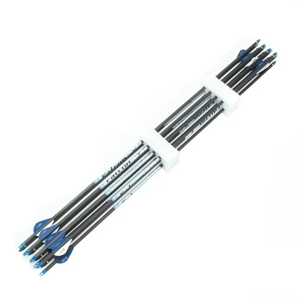 

12PCS Carbon Arrow 80cm Spine 250 300 500 Carbon Archery Arrow On For Compound Recuvre Bow Hunting Training Arrow 50-70 Pounds