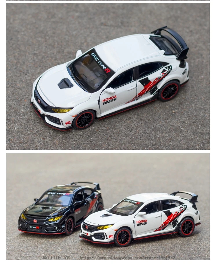 1:32 Honda Civic Type R Limited Edition Toy Car Metal Toy Diecasts &Amp; Toy Vehicles Car Model High Simulation Car Toys For Boy