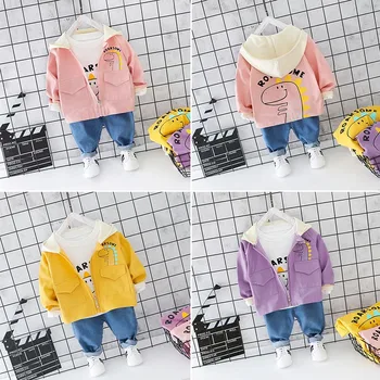 

Boy Girl Long Sleeve Letters T-shirt Hoodie 2019 Autum Kids Cartoon Sweatshirt Trousers Casual Outfits Hot