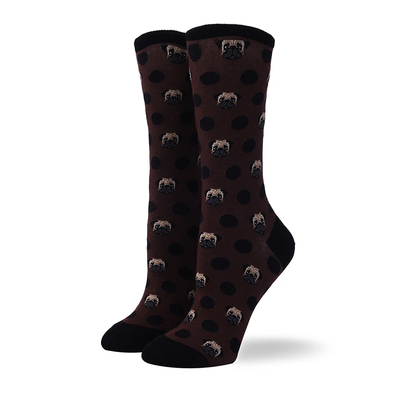 13 Высокие носки meia medias de mujer длинные calcetines divertido с животным принтом moda зима осень happy sheer Новинка Хлопок Женские - Цвет: 13
