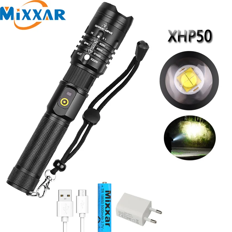 Дропшиппинг светодиодный XHP50.2 Flash светильник USB Перезаряжаемый масштабируемый супер яркий фонарь для кемпинга МОЩНЫЙ СВЕТИЛЬНИК lanterna - Emitting Color: C