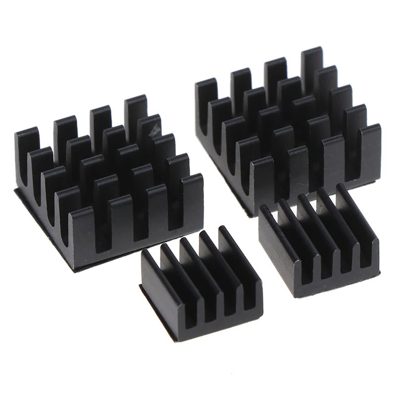 

4pcs Black Aluminum Heatsink Cooler Cooling Kit For Raspberry Pi 3/2 /Rpi B+