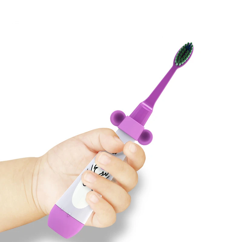 Kids Electric Toothbrush Cartoon Pattern Double-Sided Brush Electric Toothbrush for Kids with 2Pcs Replacement Head Kids Electric Toothbrush Cartoon Pattern Double-Sided Brush Electric Toothbrush for Kids with 2Pcs Replacement Head
