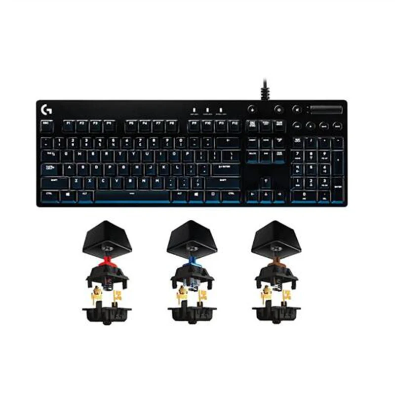 Механическая клавиатура logitech G610 Orion, проводная USB RGB подсветка, красный/синий переключатель, профессиональная игровая клавиатура для настольного компьютера, ноутбука