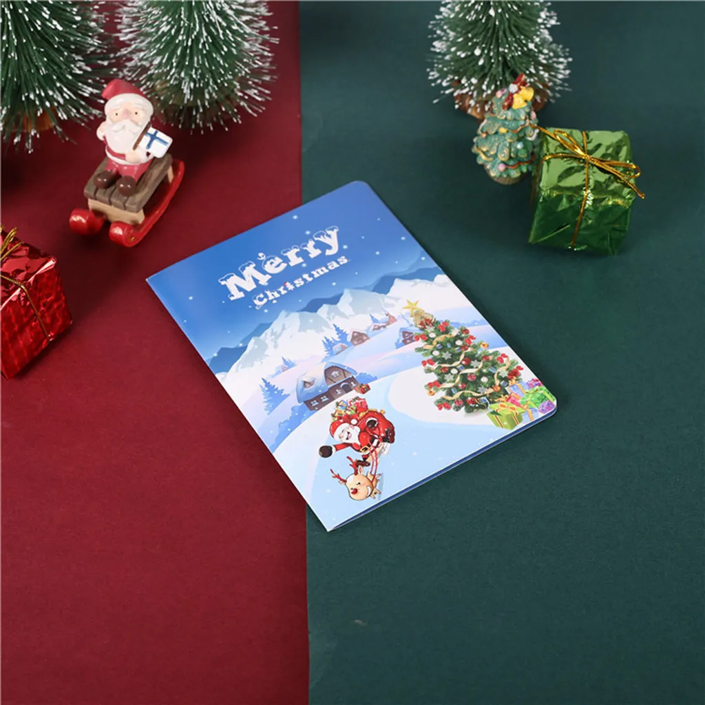 Navidad Рождество 3D стерео поздравительная открытка AR технология виртуальной визуализации рождественские украшения для дома детские подарочные принадлежности