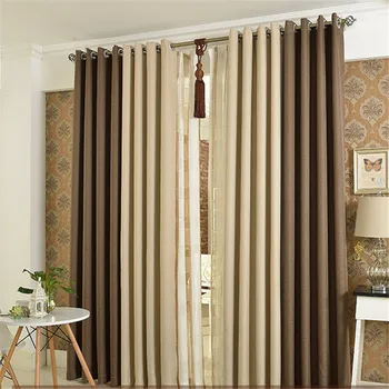 

Beige Coffee Bedroom Blackout Window Kitchen Luxury Curtains Doors For Living Room Window Curtains Curtain Drapes