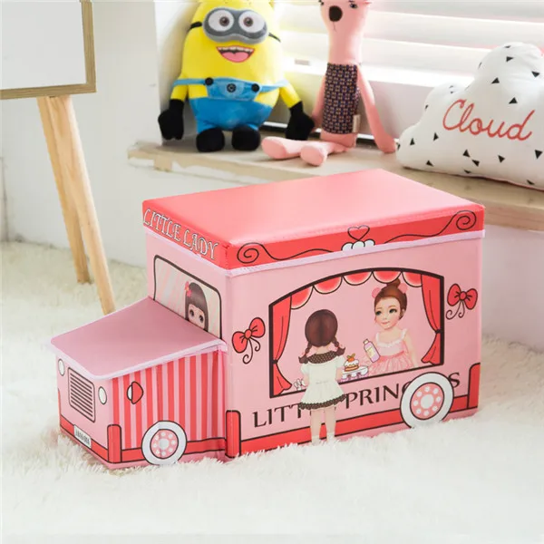 Creative Cartoon Car Storage Box Fold Toy Storage Basket Children Storage Bin - Цвет: 10