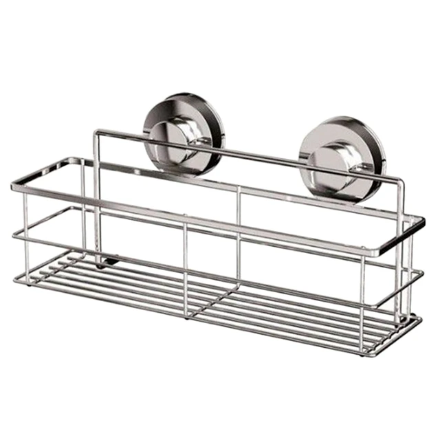 Shower Caddy Shelf Stainless Steel Suction Cup Shower Organizer Shelf No  Drilling Heavy Duty Shower Caddy Rack for Kitchen - AliExpress