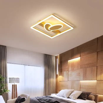 

Ceiling LED Lights For Living Room Kitchen Fixtures Modern Black Gold Bedroom Lighting Indoor Home Decoration Plafon Lamp Lustre