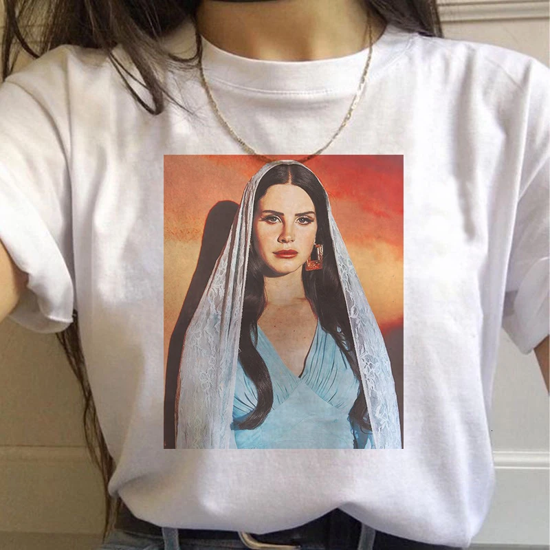 Lana Del Rey Harajuku Ullzang Футболка женская Забавный принт футболка для фанатов 90s графическая Эстетическая футболка корейский стиль женские футболки