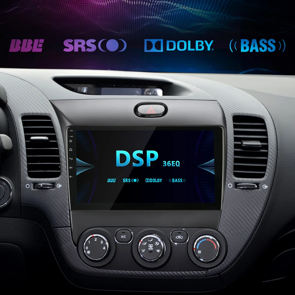 Jansite 9" Car Radio For KIA Cerato 3/K3 2013- Android player Touch screen 4G network 36EQ multimedia players with Frame R9