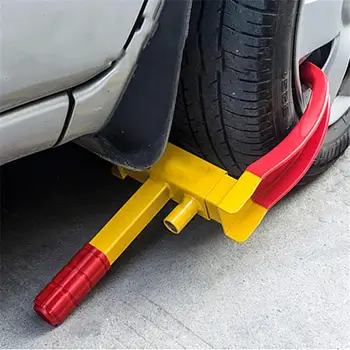 

Durable Automobile Car Tyre Wheel Lock Universal Steel Anti Theft Outdoor Parking Tire Clamp OX Horn Shape Tyre Lock