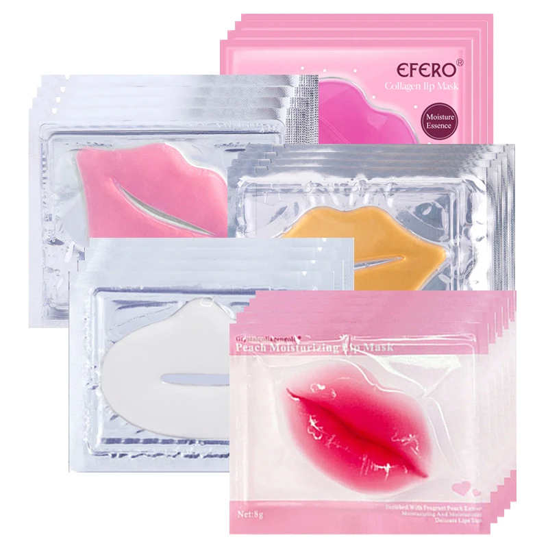 

Lip Masks Lip Care Enhancer Pads Patches Crystal Collagen Lip Mask Lip Enhancer Plumper Hydrating Moisturizing Essence Gel Patch