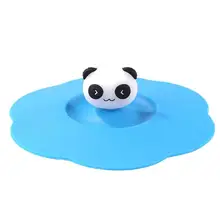 Силиконовая крышка для чашки Пылезащитная герметичная чайная кофейная Прозрачная силиконовая крышка для чашки Torx герметичная мультяшная крышка(синяя панда