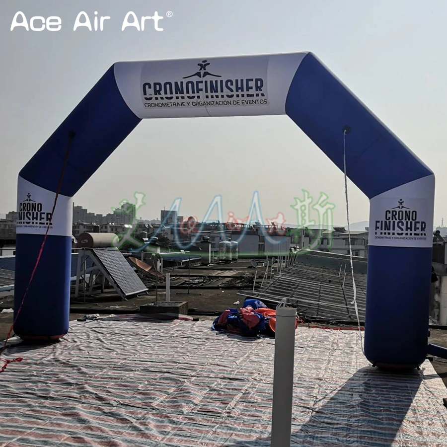 Cheapest Angle Arch Balloon Inflatable Billboard Archway In Blue and White With /Event On Sale