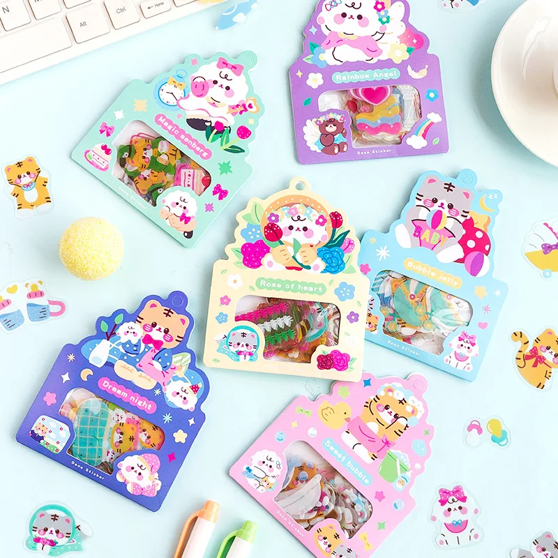 

40Pcs/Pack Cute Sugar Animals Decorative Sticker DIY Scrapbooking Material Album Collage Stick Label Diary Stationery