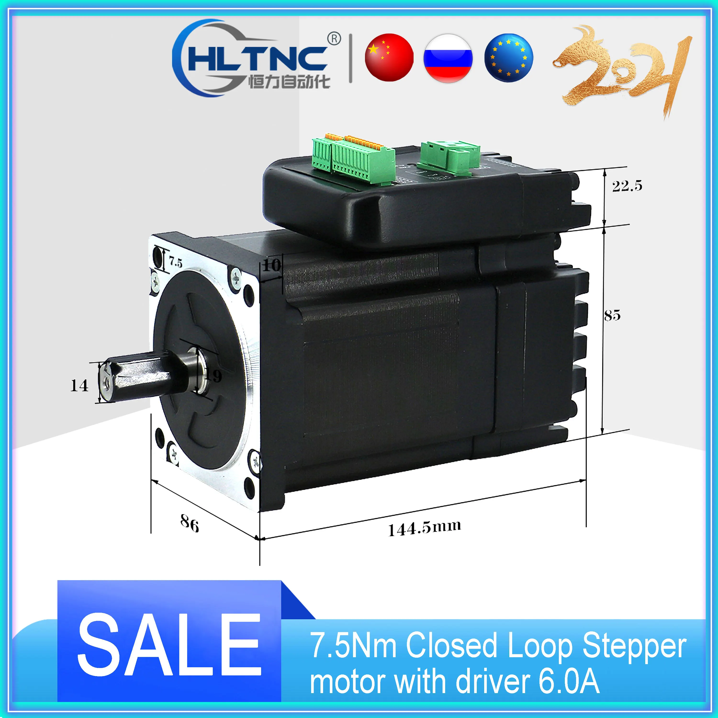 US $107.25 JMC 75Nm Closed Loop Stepper Motor With Driver 60A 2480v D14mm Integrated StepperServo Motor Drive IHSS8680