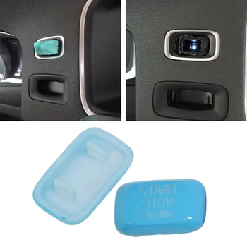 

1PC Auto Engine Start Stop Button Sticker ABS Blue Decor Cover Fit For Volvo V40 V60 S60 XC60 S80 V50 V70 Car Interior Mouldings