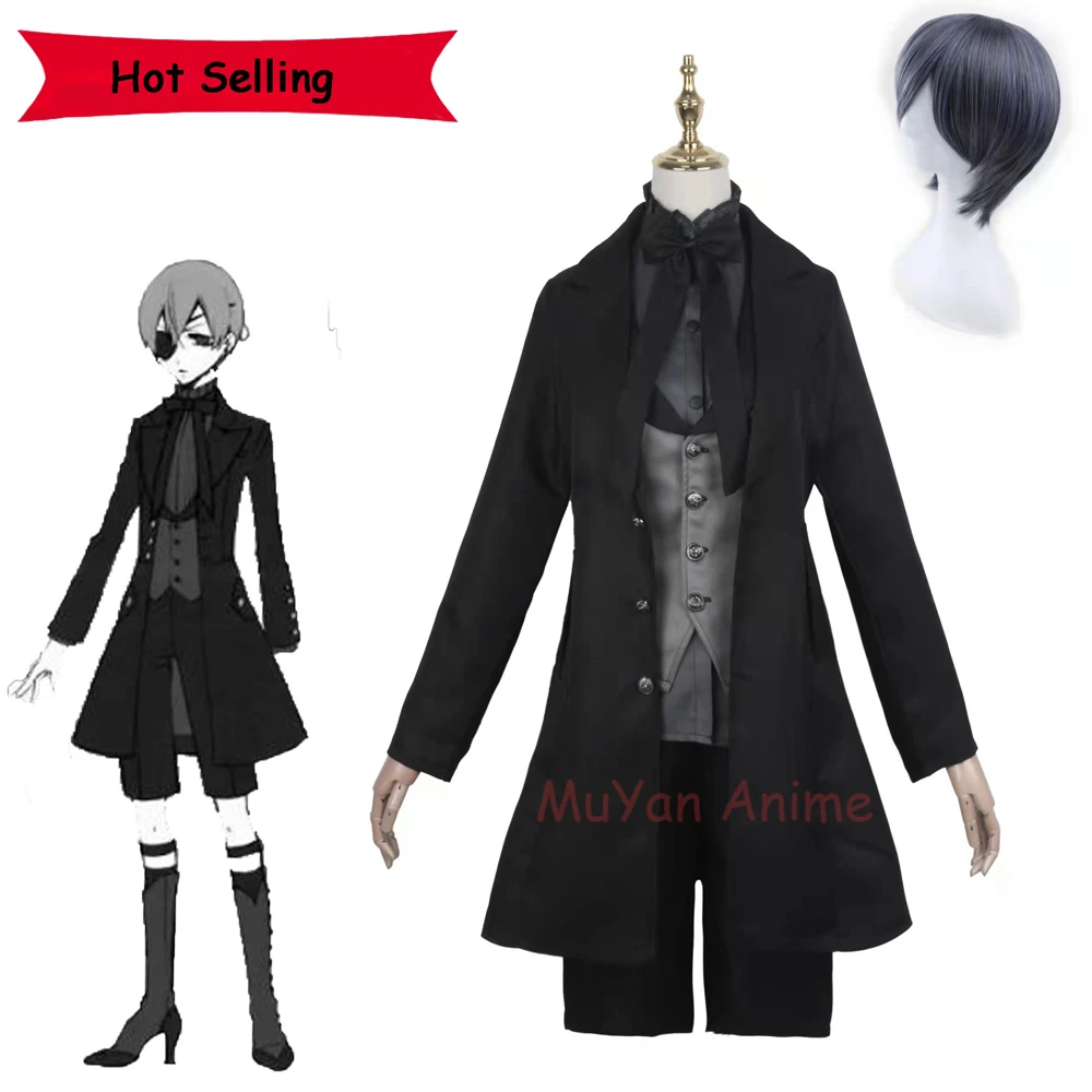 Anime Black Butler 2 Kuroshitsuji Sebastian Michaelis Ciel Phantomhive  Cosplay Costume Suit Uniform Party Crossplay Acting Wigs|Anime Costumes| -  AliExpress