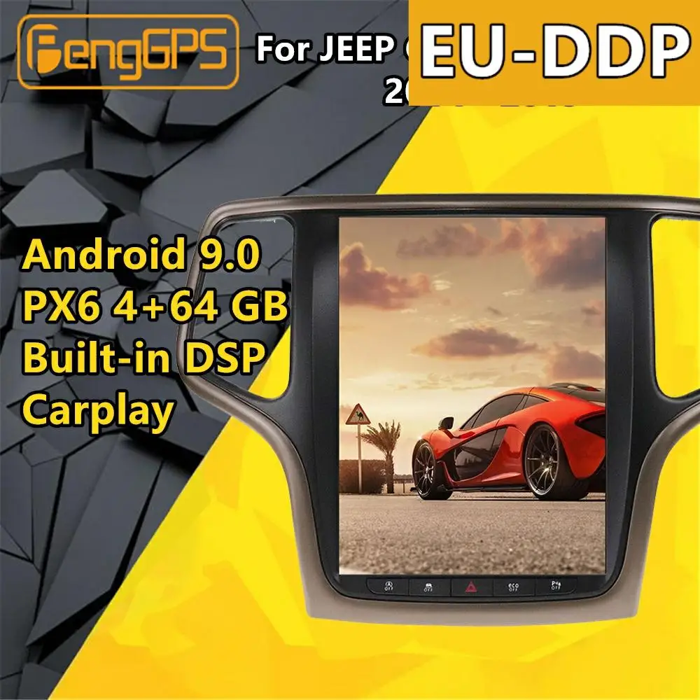

Автомобильный мультимедийный плеер для JEEP Grand Cherokee 2014-2019, радио, стерео, экран Tesla, Android, PX6, аудио, GPS-навигация, головное устройство