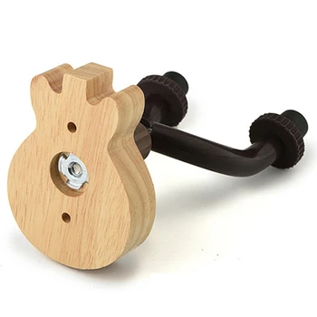 

HOT Wooden Wall Mount Guitar Hook Hanger Holder Bracket Silicone Hook Protective for Acoustic Guitar Bass Ukulele