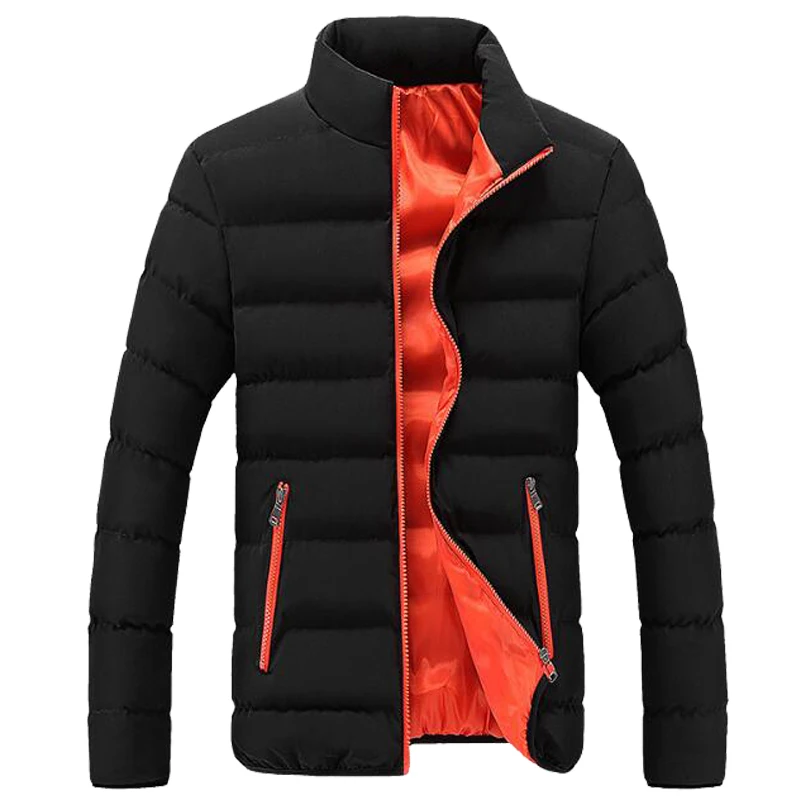 Модная зимняя куртка мужские повседневные теплые парки тепловые пальто