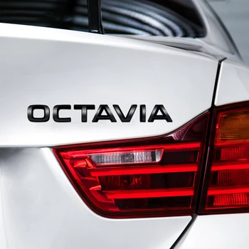 

2pcs Bright Black Displacement Sticker Car Rear Tail Trunk Sticker for Skoda Octavia Superb Fabia Kodiaq Yeti Skoda Sticker