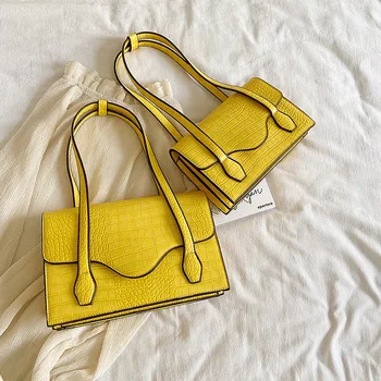 

WOMEN'S Bag 2020 New Style Solid Color shi tou wen Textured Versatile Shoulder Armpit Package Fresh Mass Handbag Shoulder