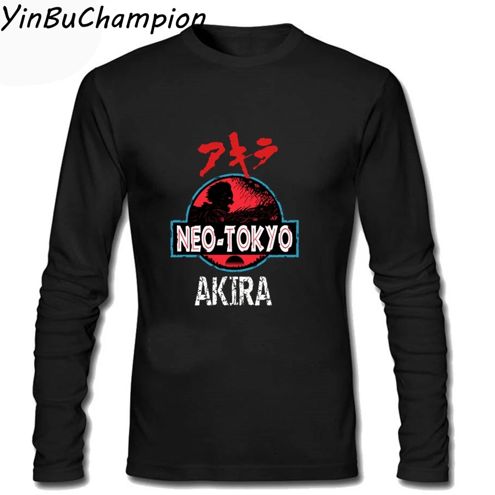 Мужская футболка Akira, футболки с длинным рукавом, мужская повседневная черная футболка, Мужская футболка, Camisetas Hombre Manga Corta, футболка XS-3XL - Цвет: Черный