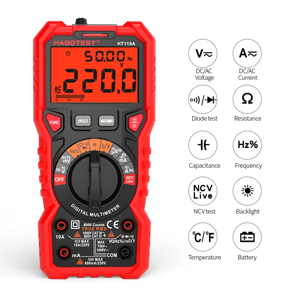 True count. Мультиметры HABOTEST ht118a. Мультиметр ANENG m118a. ANENG ht118a цифровой тестер. Digital Multimeter 6000 counts.