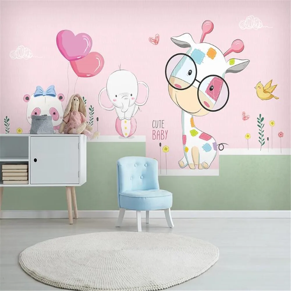 

Milofi Custom Mural Wallpaper Wall Cloth Nordic Simple Small Animal Children's Room Decoration Background Wall Mural